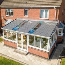 © Ultraframe. Lean-to conservatory with Ultraframe Ultraroof