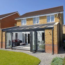 © Ultraframe. Lean-to conservatory with Ultraframe classic roof